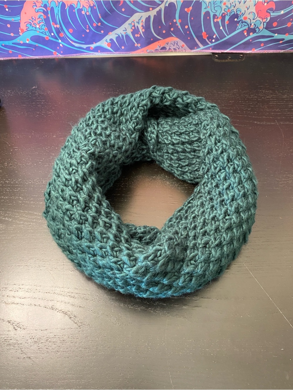 Old Navy Women's Teal Crochet Infinity Scarf